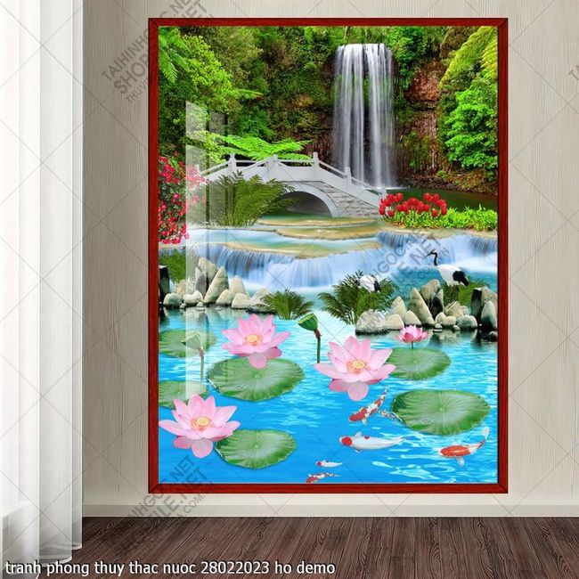 tranh phong thuy thac nuoc 28022023 ho